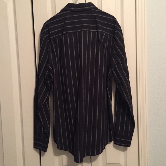 Black and white stripped button up - Picture 2 of 3